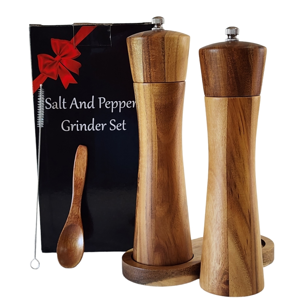 Wooden Salt and Pepper Grinder Set - Picture 8 of 12